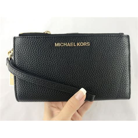 michael kors large leather smartphone wristlet|michael kors wristlet wallet outlet.